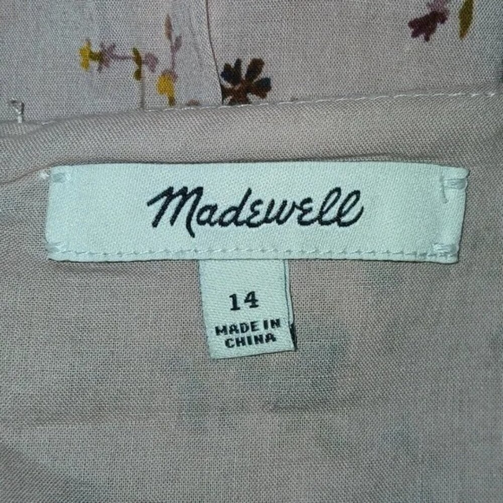 Madewell Lizzie Pink Floral Babydoll Dress in Fresh Sprigs - Picture 8 of 9